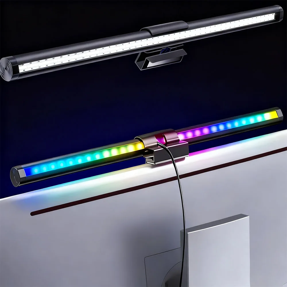

Светодиодная лампа-бар для монитора, лампа для компьютерного монитора, безбликовая LED-лента для защиты глаз, настольная лампа с регулировкой яркости USB для чтения, для дома и офиса