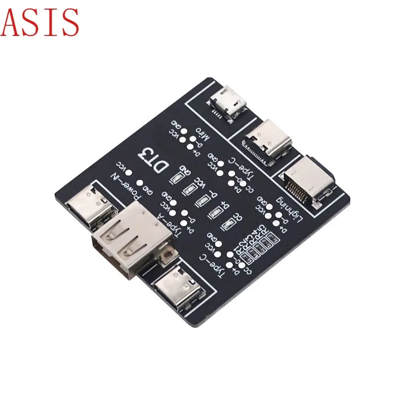DT3 USB Cable Tester Board Multi-Interface Lightning / Micro / Type-C Fast Charging Cable Detector