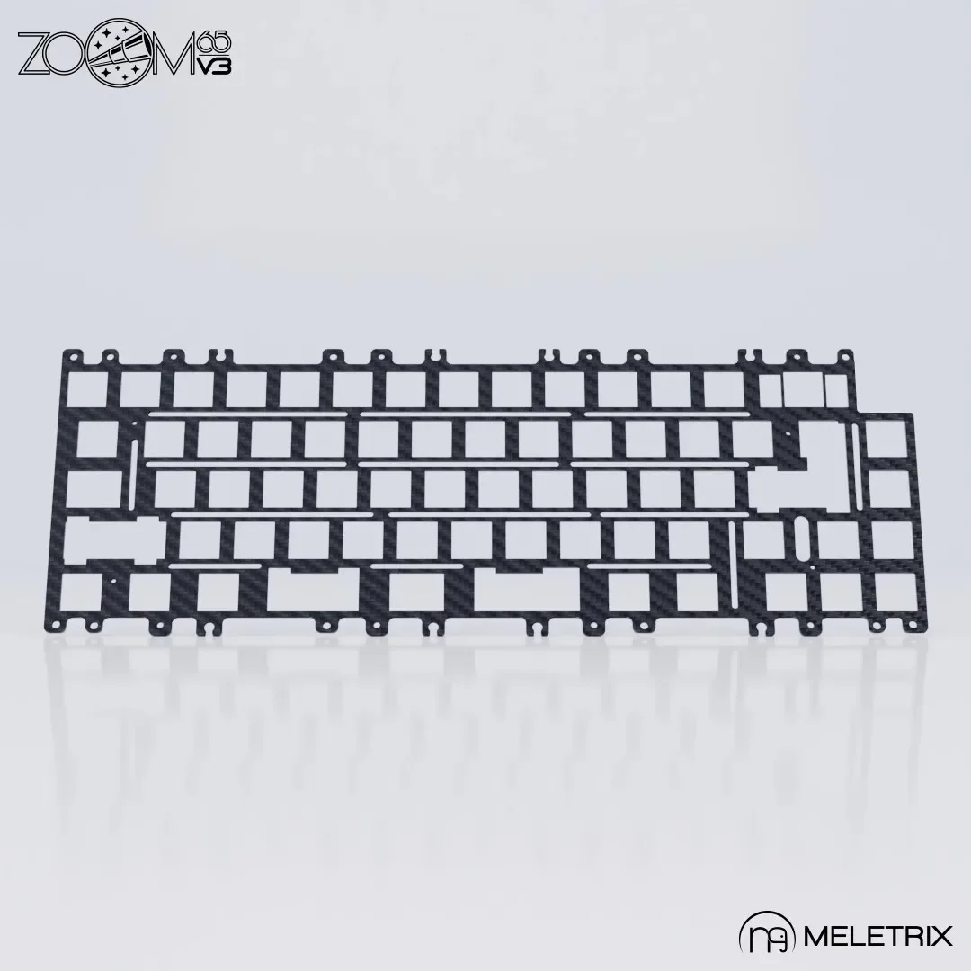 ZOOM65-Accessoires pour clavier mécanique, fibre de carbone/fr4/cuivre/aluminium/pc/pom, carte de positionnement, PCB personnalisé