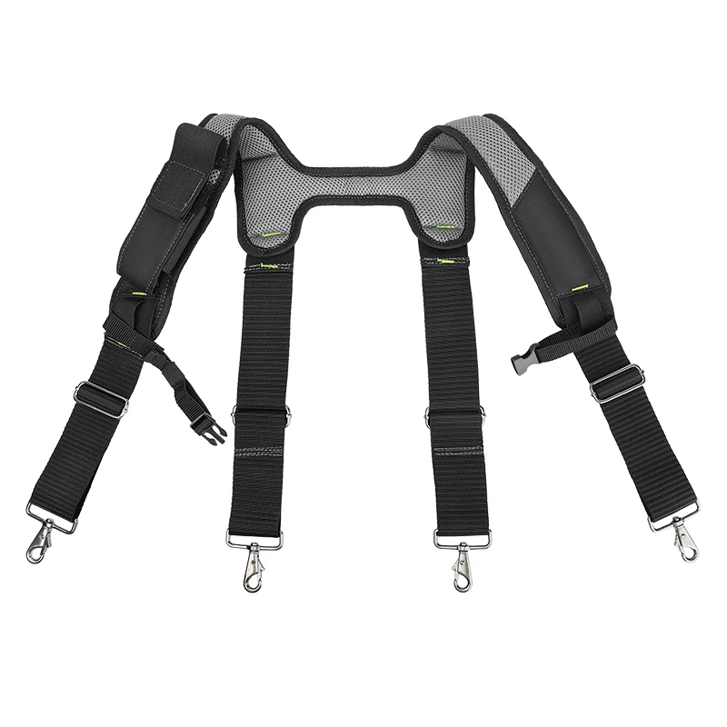 JAKAH Gepolsterte Hosenträger Universelle Bau-Schultergurte mit Vier Lendenriemen Elektrowerkzeug-Zubehör JK-178-B – Detail 3