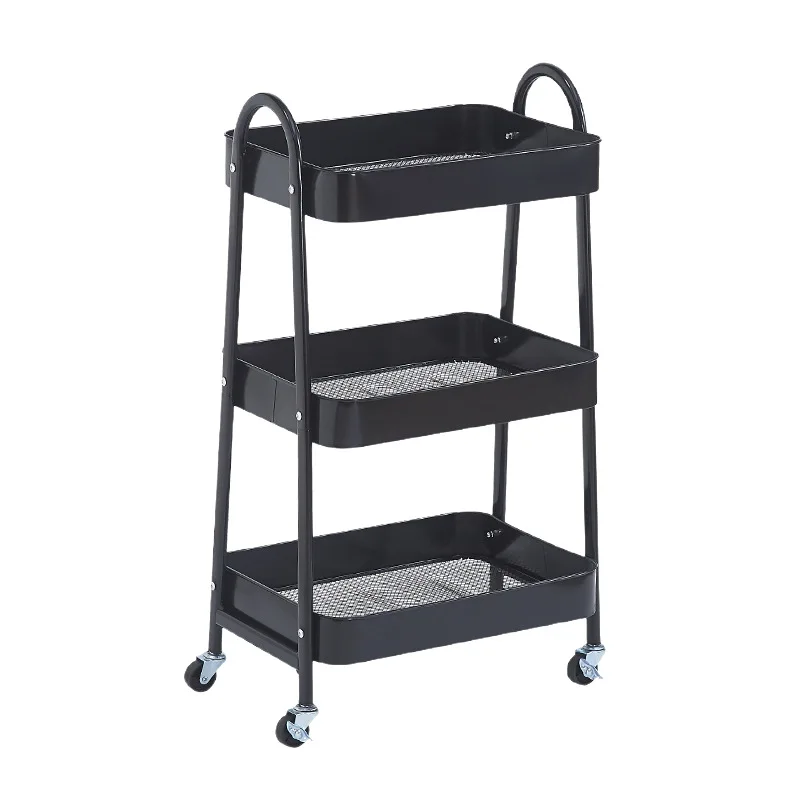 Bookshelf Library Cart Mobile Book Storage Shelf Metal Bookcase Holder Office Desk Document Storage Rack Kidroom Organizer