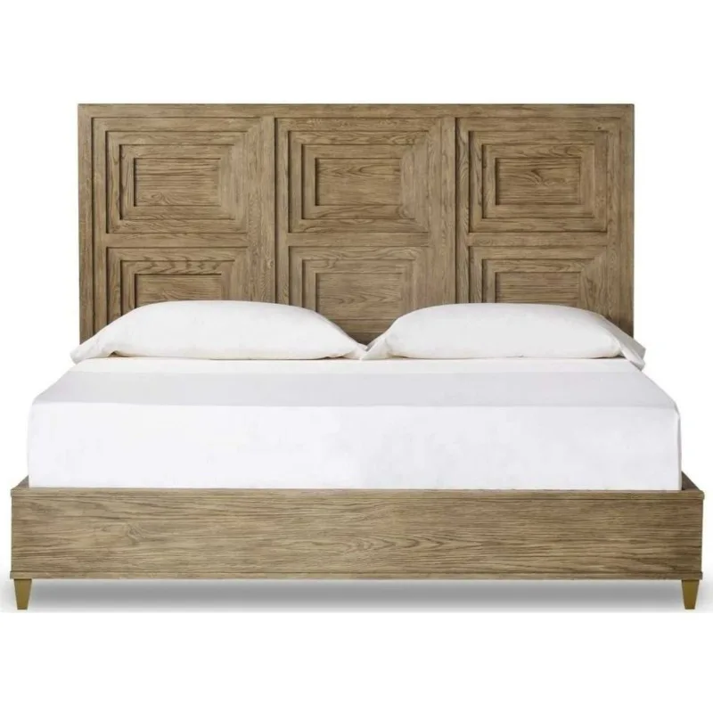 Luxury Modern Home Furniture Hotel Bed American Style Wood Single Bed Bedroom Oak Panel Bed