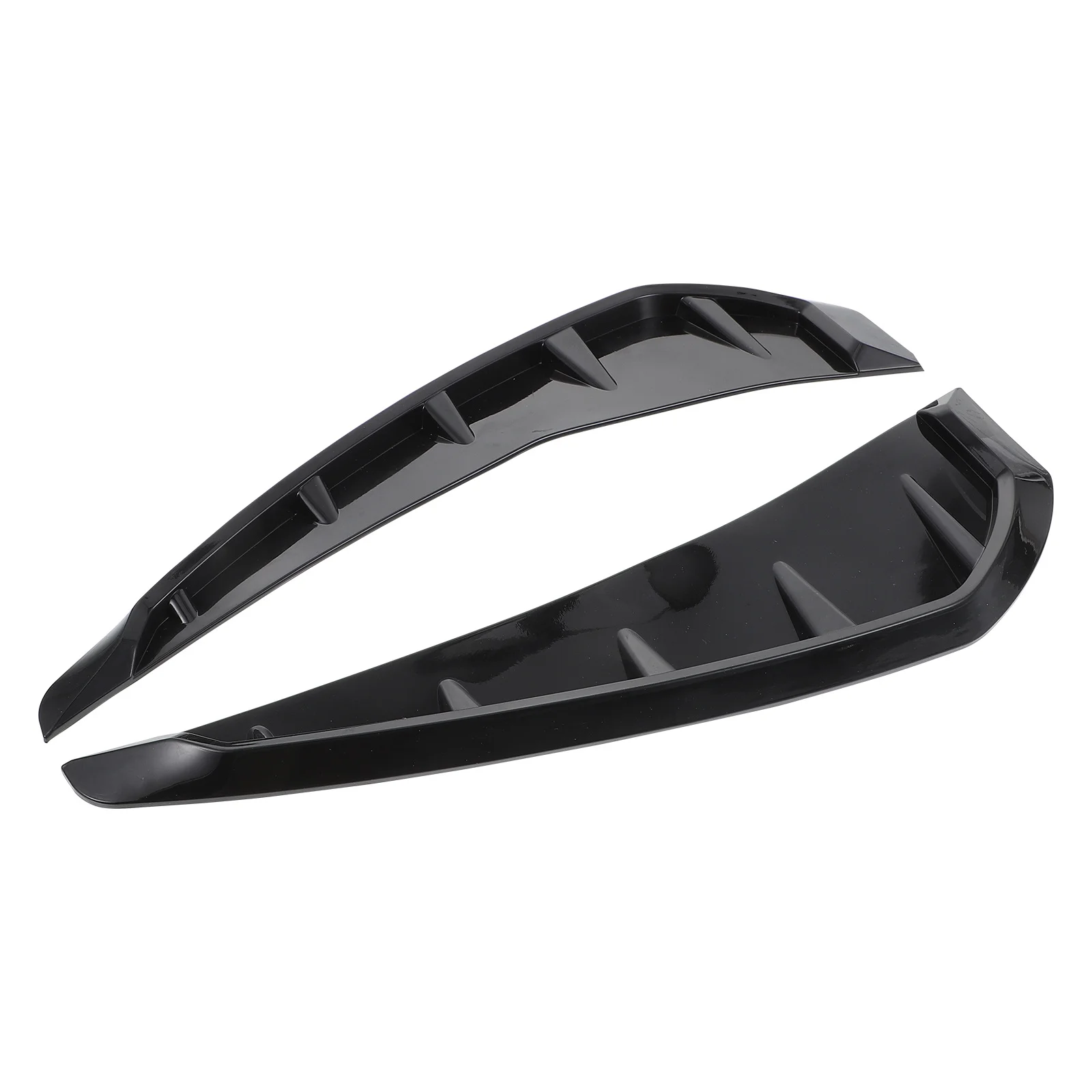 ملصقات فتحة تهوية غطاء السيارة باللون الأسود غير اللامع لتدفق الهواء الجانبي للسيارات لتعديل غطاء محرك السيارة والديكور الخارجي #4