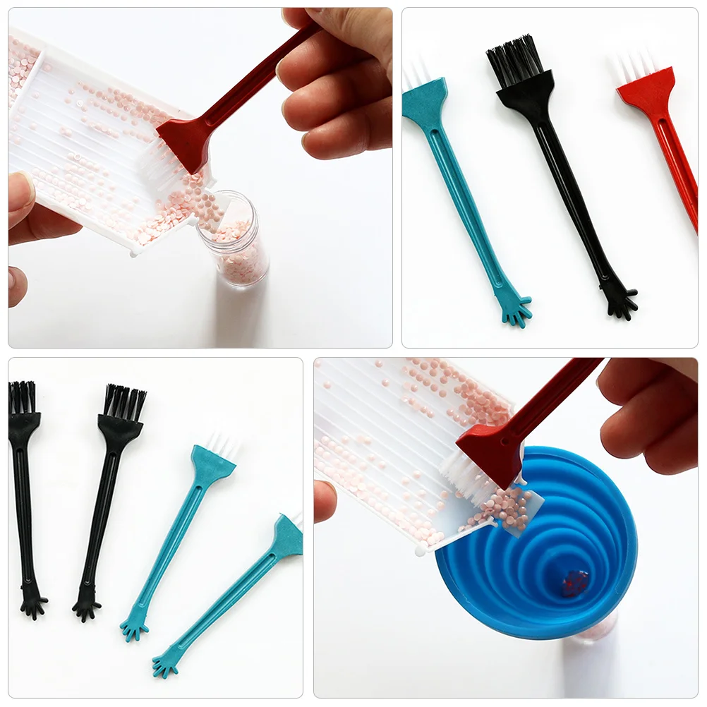 

30Pcs Brushes Plastic Cleaning Tools for Beads Pouring and Tray Accessories Diamond Pouring Cleaning