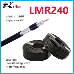 RF Coax Coaxial Cable LMR240 Cable 50 Ohm Connector Wires for Automotive Communication Surveillance Video Coaxial