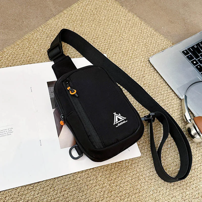 Marken-Brusttasche für Herren und Damen, modische Umhängetasche, wasserdichtes Nylon für Outdoor-Aktivitäten, Laufen, Radfahren, Reisen, Handytasche – Detail 17