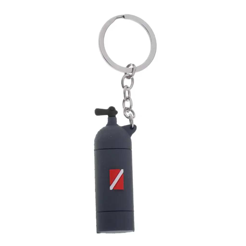 Mini Dive Tank Keychain Scuba Accessory Novelty Diver Gift Pendant for Underwater Diving Enthusiasts