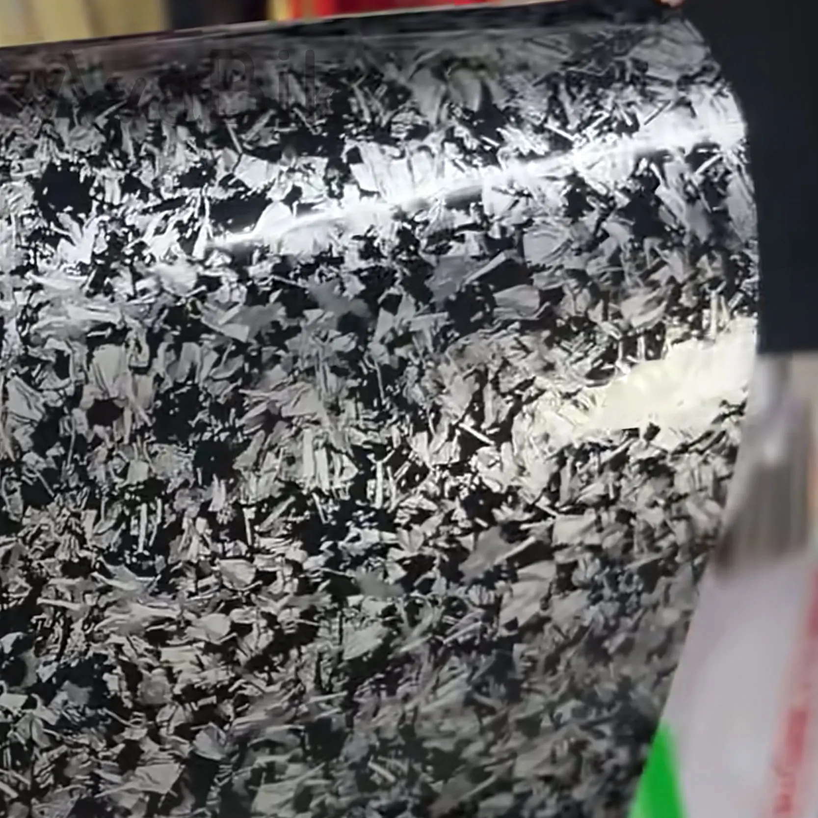 

Gloss Silver Forged Carbon Fiber Vinyl Car Stickers Anti Scratch Motorcycle Accessories Cover Air Release Self-Adhesive Car Wrap