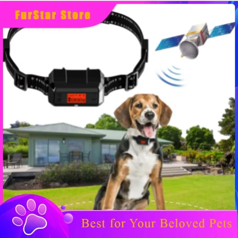 FurStar1000 Yards Rechargeable No Acreage Limits Waterproof GPS Pet Dog Fence Collar Wireless Precise GPS Location Electric Dog
