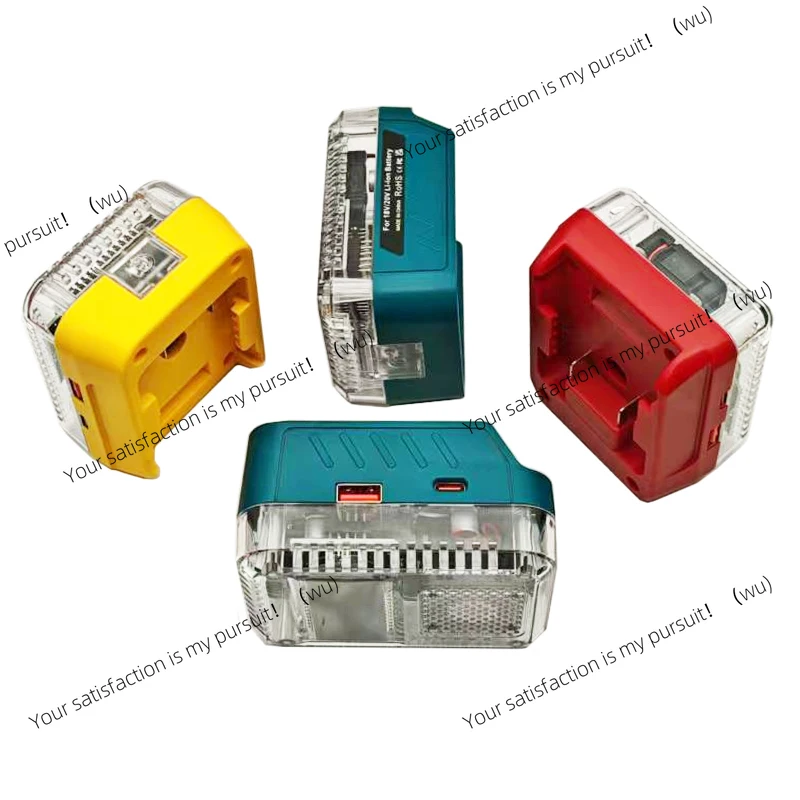 Lithium Battery Case Adapter Converter For Makita For DeWalt For Milwaukee For M18 For Bosch Charger USB Type-C Power Bank 138W