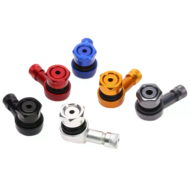 Universal Motorcycle Wheel Tire Valves Stem Cap Air Tire Cover 90 Degree CNC Aluminum Tubeless Valve Stems