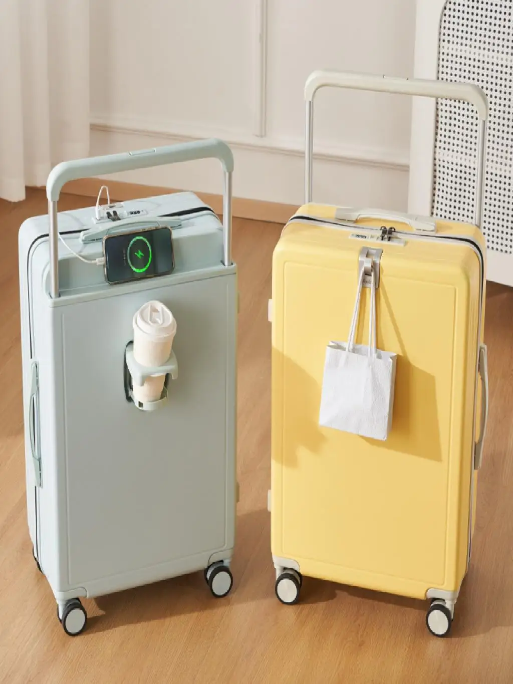 Multi-Functional Wide Pull Rod Luggage 20 Inch Cabin Approval High Aesthetic Value 24 Inch Password Box Travel Suitcase Large...