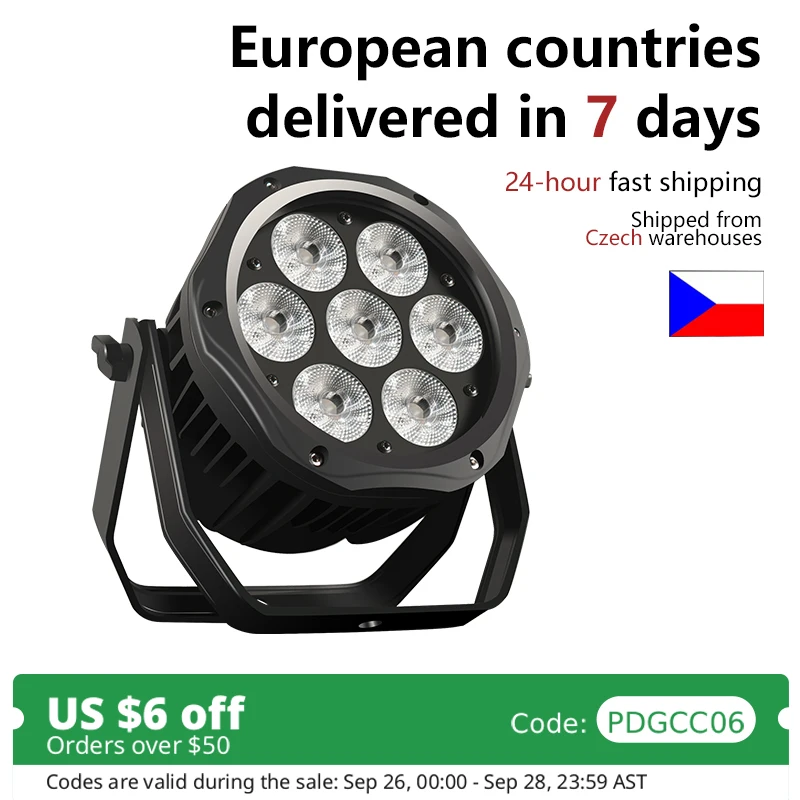 AICPOSE LED 7x12W RGBW /7x18W 6 in 1 Par Light Effetto DMX Palcoscenico professionale DJ Natale Luce a colori pubblica Outdoor Waterpro