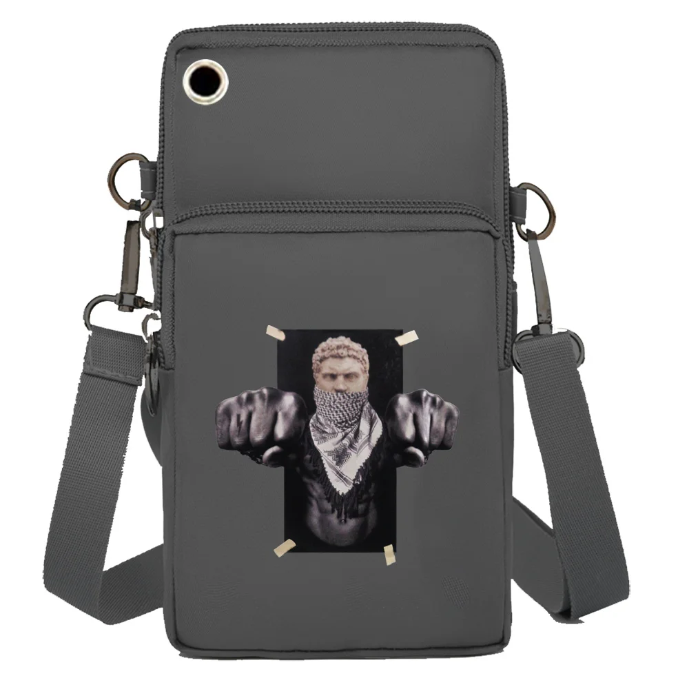 Universal Mobile Phone Bag Arm Pack Wallets Card Holder Sculpture Print Shoulder Bags for Apple/Huawei/Samsung Cell Phone Packet