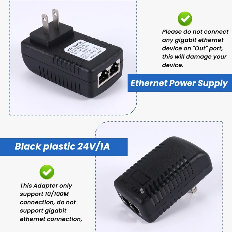 Power Supply Ethernet POE Injector Adapter For IP Phone Gateway IP Camera image 5