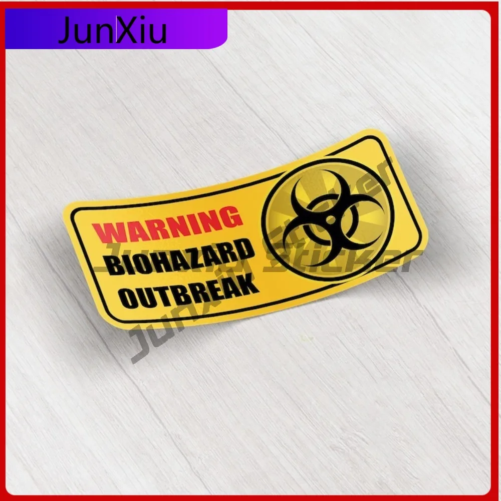 Warning Biohazard Outbreak Zombie Sign Car Sticker Decorative Vinyl Decal Custom Decals Personalized Bumper Camper Windows Winds