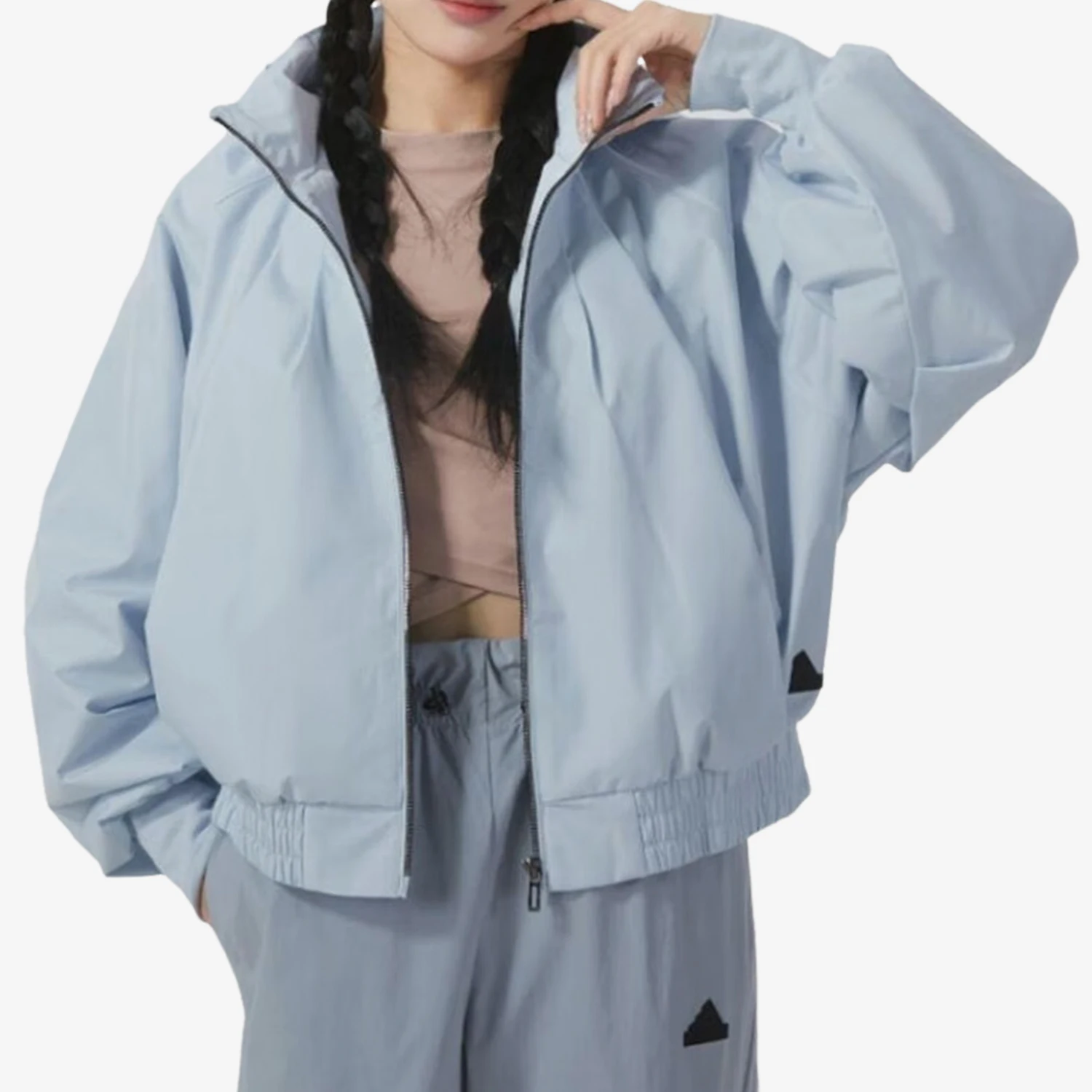 Adidas genuine New Women's Simple Fleece-Lined Hooded Jacket IM8843