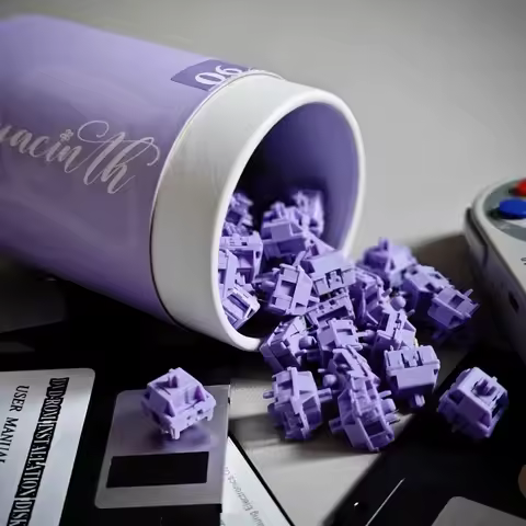 Hyacinth Switch V2U Linear DIY Custom Mechanical Keyboard 5Pin Switches Lube HiFi Sound Hot-Swap POM Switch GK61 TM680 Anne Pro