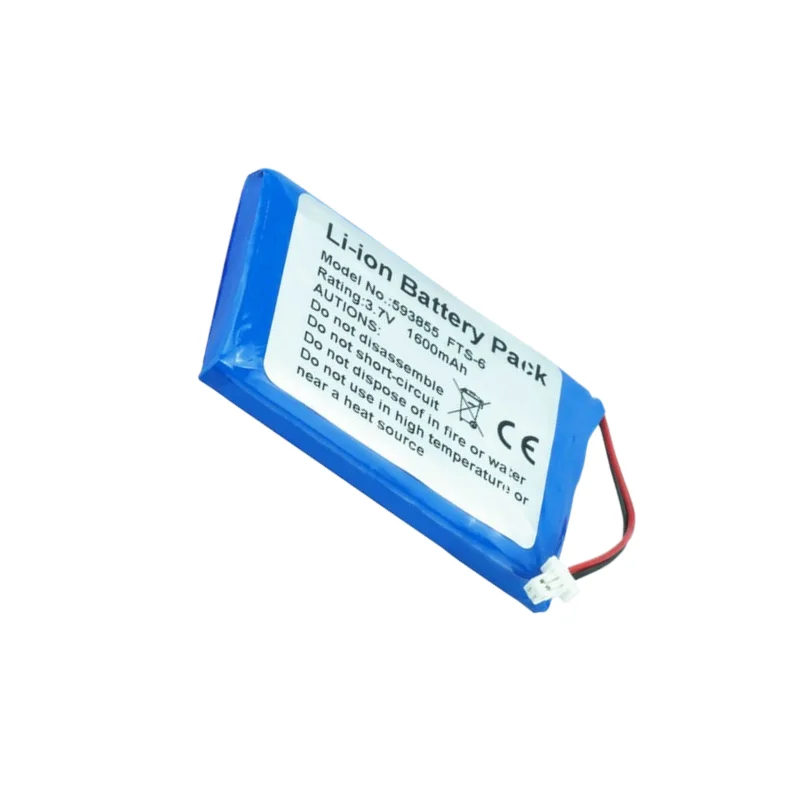 High Quality 3.7V 1600mAh 593855 1ICP6/39/55 Battery For Edan FTS-6 FTS-3 Patient Monitor Replacement Battery 3.7V 1600mAh