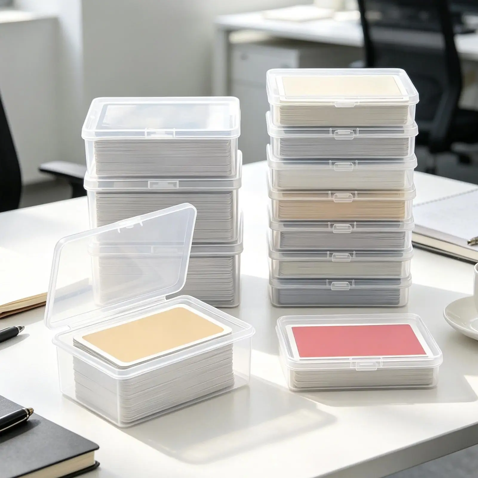 Card Storage Box 12 Pack Clear Trading Card Case With Secure Lid Baseball Game Card Holder Organizer for Collection Display