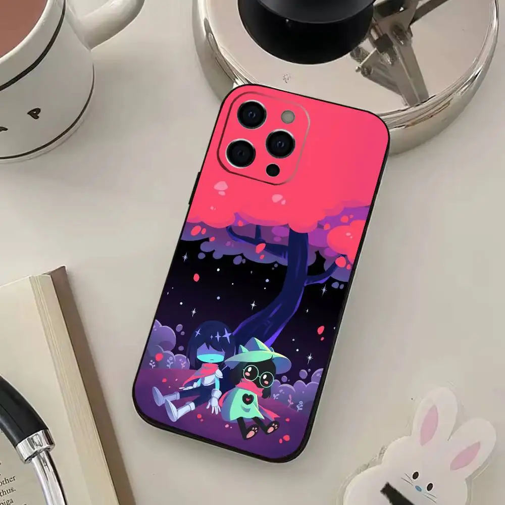 Funda de teléfono Games D-Deltarune R-Ralsei para IPhone 17,16,15,14,13,12,11,Plus,Pro,Max,Plus,XS,funda suave de silicona negra