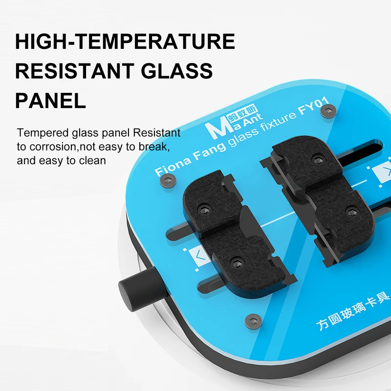 MAANT FY01 Abrazadera de vidrio cuadrada y redonda Almohadilla de trabajo resistente al calor con amortiguación antideslizante para sujetar la herramienta de chip de placa base de CPU