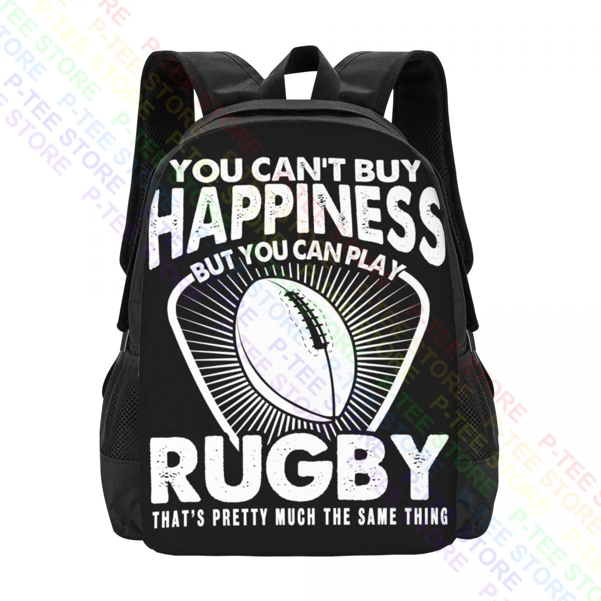 You Can'T Buy Happiness You Can Play Rugby Same ThingBackpack Large Capacity Hot Schoolbag