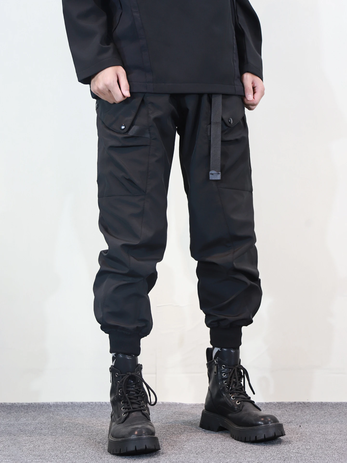 

Loose Fit Tactical Work Pants Men's k Sle Trendy Brand Autumn New Arrival Casual Trousers Elastic Waisand Polyester Fiber