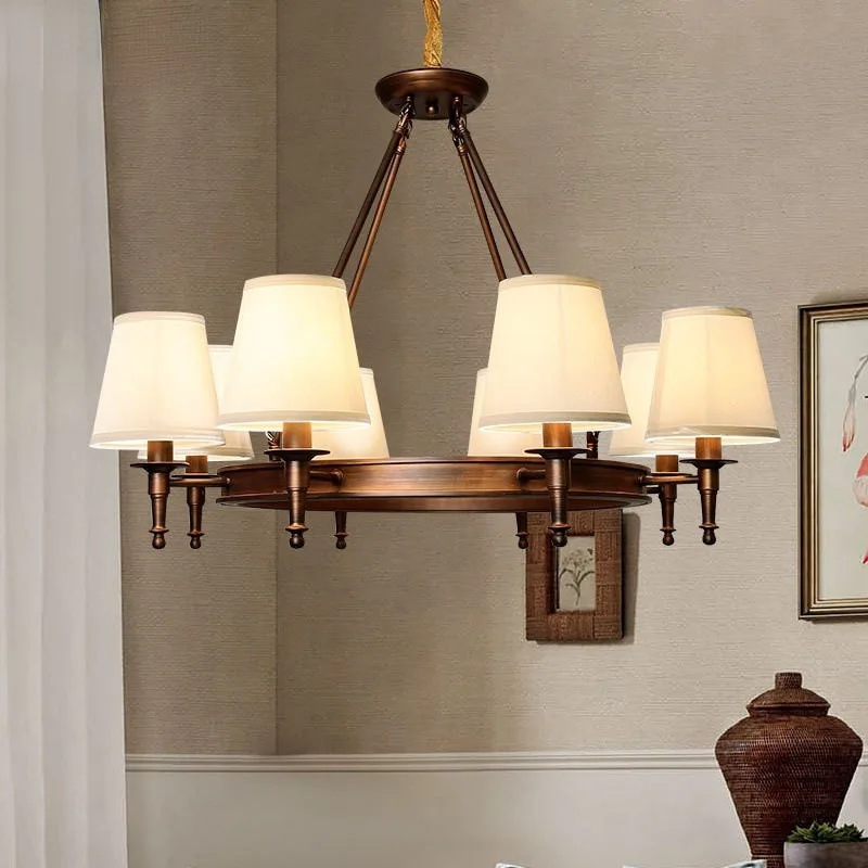 

Американский кантри, простая европейская гостиная, столовая, спальня, винтажный железный подвесной светильник, люстры, домашний декор