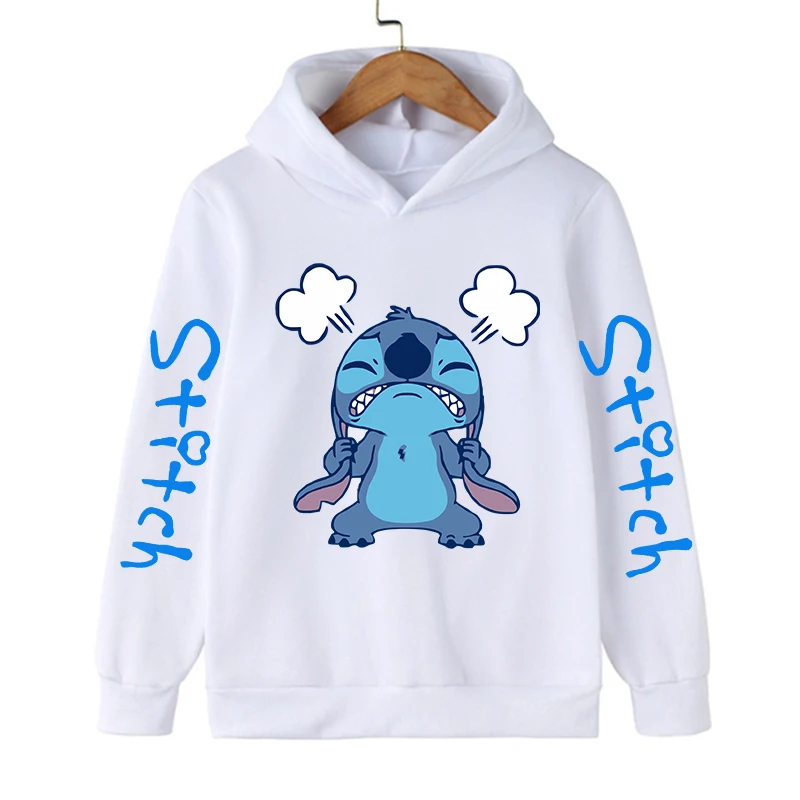 y2k Hoodies Kids Clothes Disney Stitch Hoodie Children Cartoon Kid Girl Boy Lilo and Stitch Sweatshirt Hoody Baby Casual Top