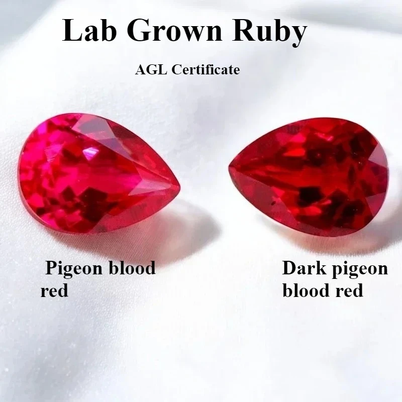 

Top Lab Grown Ruby Pigeon Blood Red Color For Jewelry Diy Making Main Materials Selectable Certificate