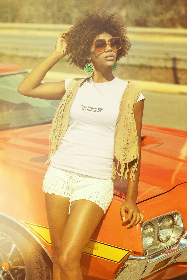 Eu posso entrar em uma camisa gráfica de raiz manga curta algodão estético camiseta dentista engraçado feminino topo vintage roupas femininas