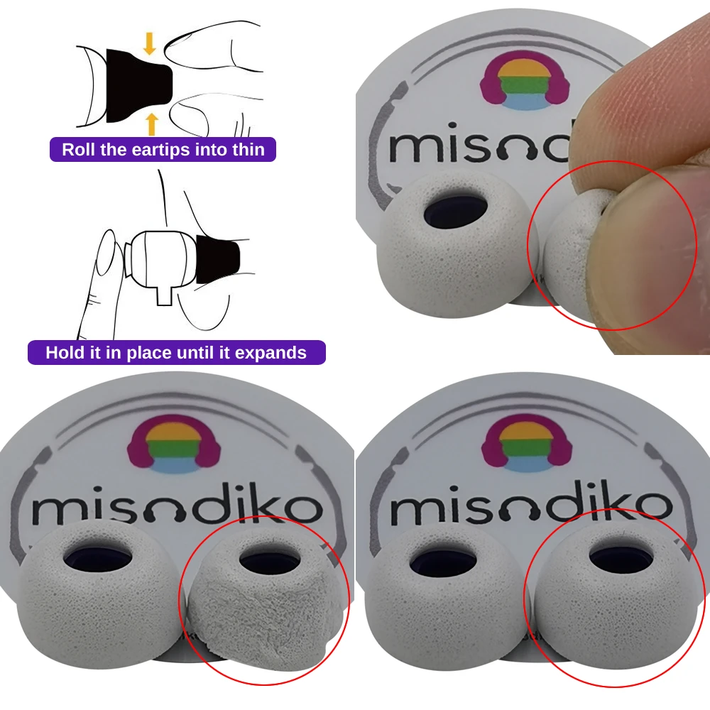 Misodiko Speicher Schaum Eartips Ersatz Earbuds Tipps für AirPods Pro / Pro2