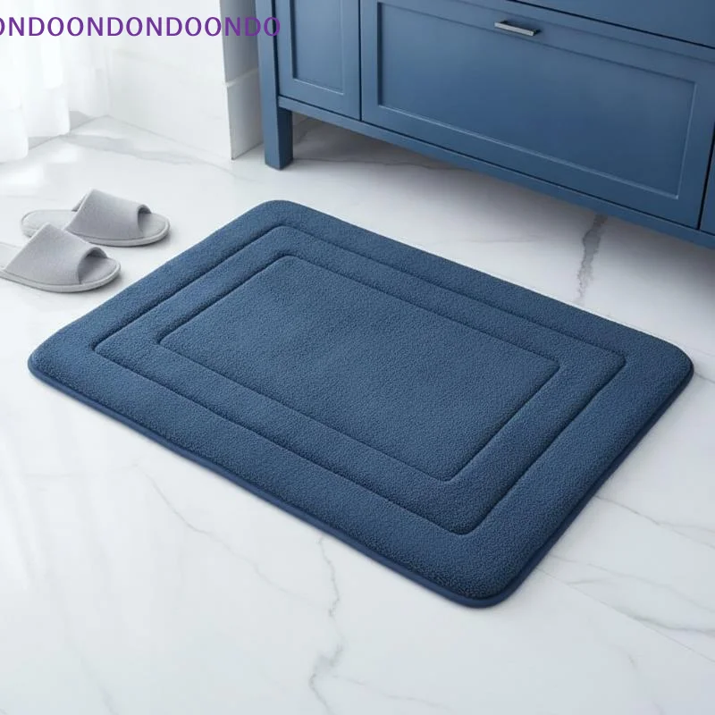 Absorbent Memory Foam Bathroom Floor Mat Non Slip Base Soft Surface For Shower Room Kitchen Entrance Use