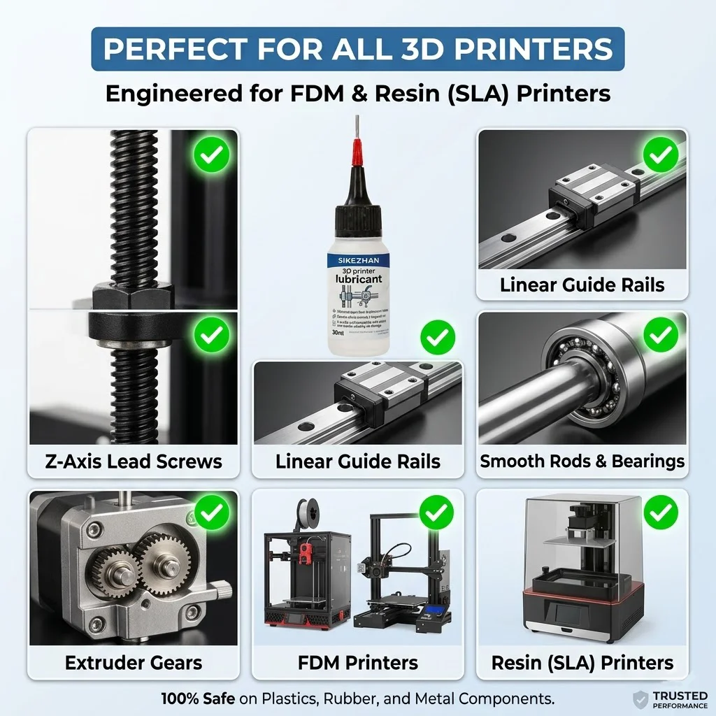 Premium 3D Printer Lubricant Grease Anti-Rust Reducing Noise Linear Rail Lead Screw Oil for Bambu Lab X1 P1S Voron 2.4 Ender 3 view 5