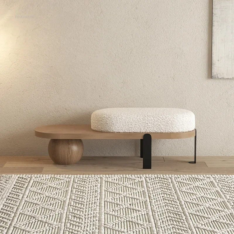 Creative Ottomans Home Door Shoe Change Stool Entrance Bedroom Bedside Stools Solid Wood Bench Living Room Furniture