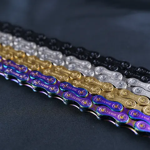 ZRACE Bike Chain 8 9 10 11 12 Speed MTB Mountain Road Bicycle,Neon-Like, Silver, Black, Gold,114/120/126L, OEMed by SUMC