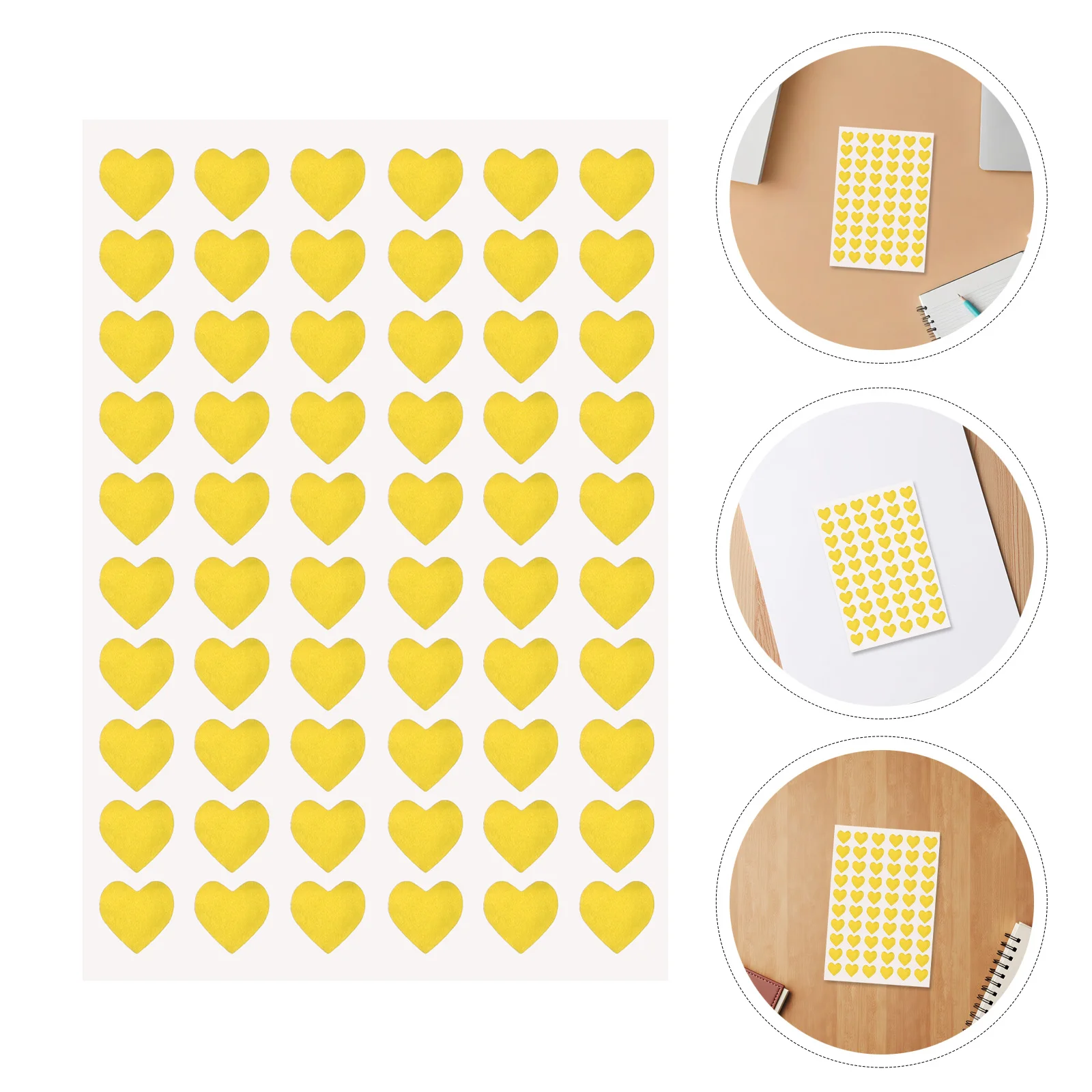 

4 Packs Heart Shaped Stickers Golden Foil Material Valentine Day Wedding Kids Reward Classroom Incentives Stationery