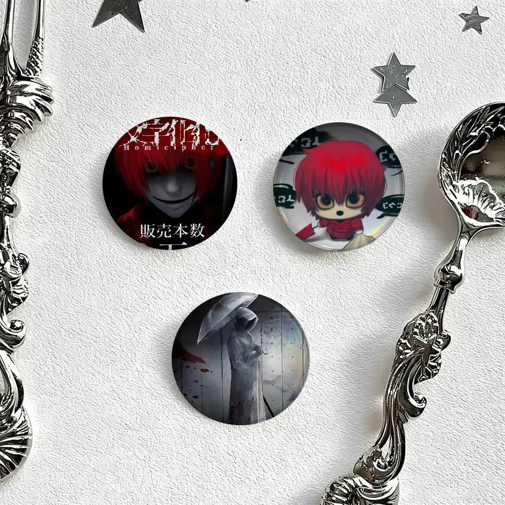Survival Game Homicipher  Anime Figure Pin for Boys Girls Character Brooches Creative Bag Badge Fashion Jewelry Accessories