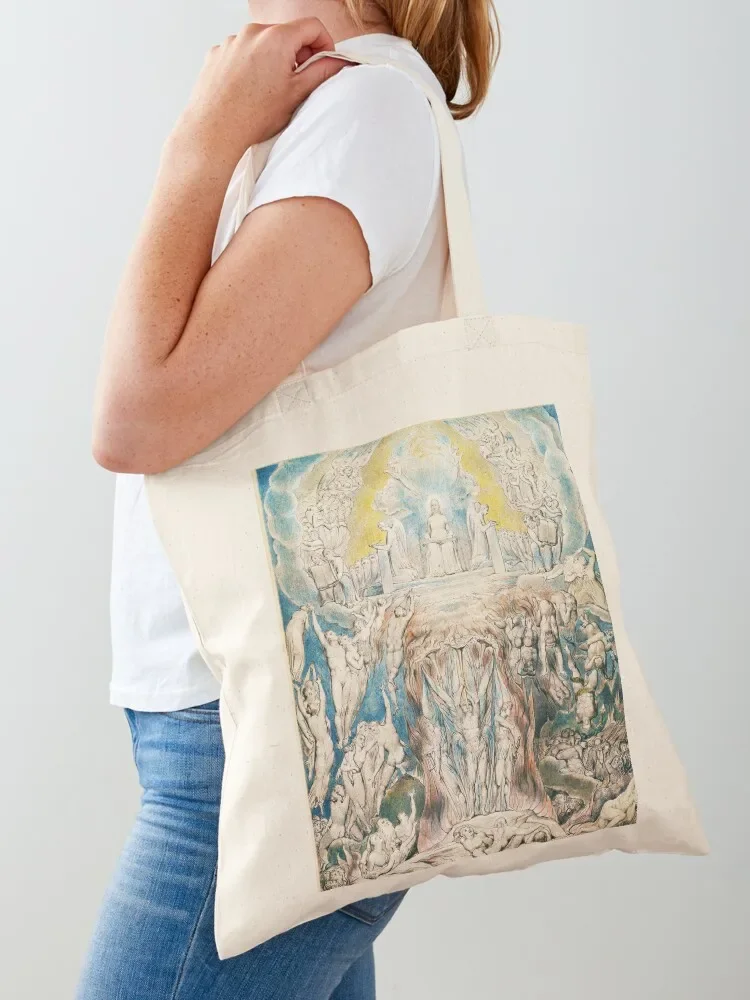 HD. The Day of Judgment, by William Blake Tote Bag tote bag Canvas university shopper bag
