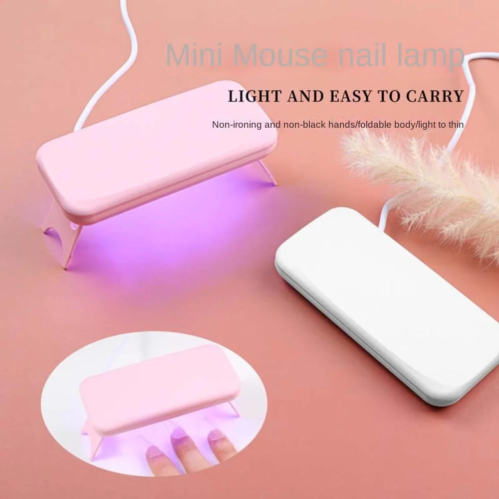 UV LED Gel Polish Cured Nail Drying Lamp Nail Phototherapy Fast Dry Curing Gel Nail Polish Dryer 6W White Mini Nail Dryers