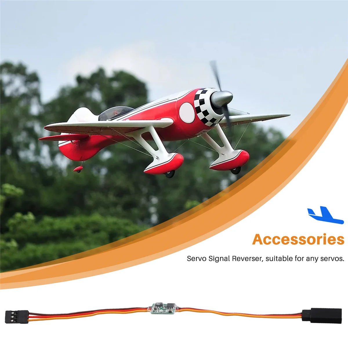 Best 5PCS Universal 3.6V-24V 5A Servo Signal Reverser for Rc Servo for JR Aeroplane V-Tail RC Accessories