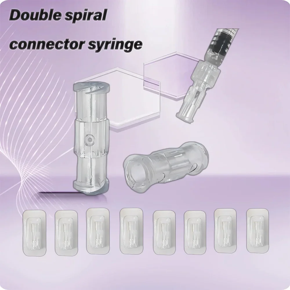 

50pcsLuer Lock connector syringe Transparent Pneumatic Parts Female to Female Coupler Sterile Thread Conversion Straight Through