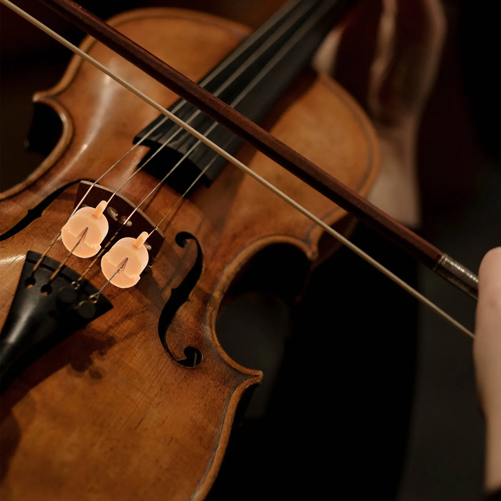 Tourte Style Rubber Practice Mute for All Violins and Small Violas Portable Violin Quiet Practice Accessory