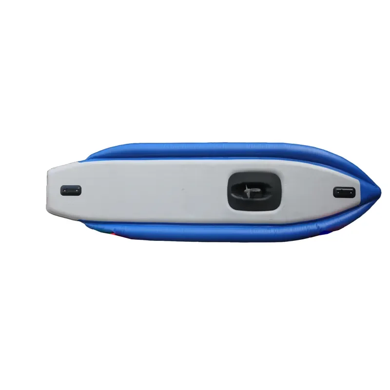 Single Sit-On-Top Inflatable Fishing Kayak 3.65m Length Dual Pedal Drive Rudder Light Weight PVC