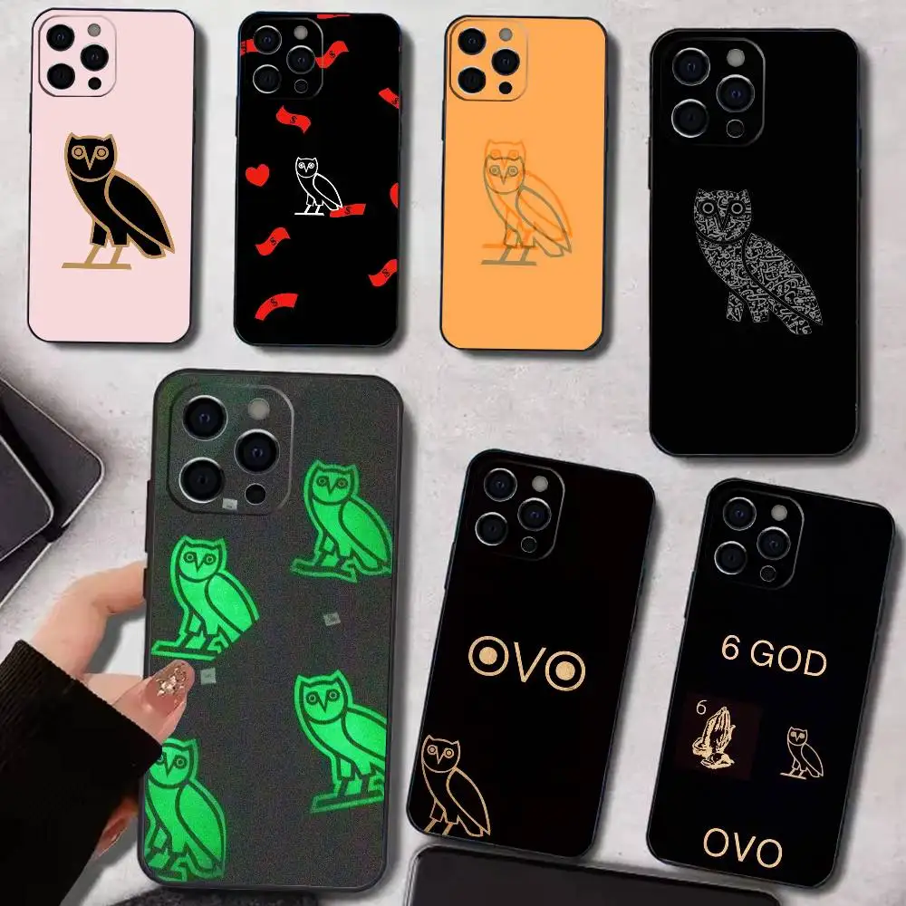 

D-Drake O-OvO OWL Phone Case Silicone Soft For IPhone 17 16 15 14 13 12 11 X XR Plus Pro Max Plus
