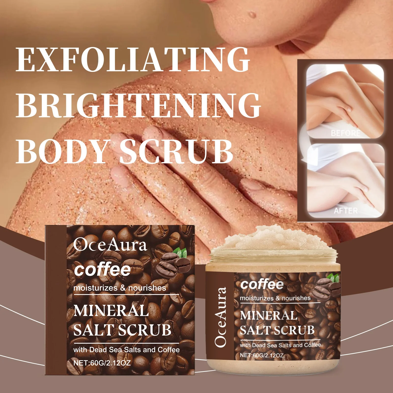 

Body Exfoliating Scrub Deep Cleansing Moisturize the Skin Hydration Nourishes Brightens Skin improve roughness Body Moisturizer