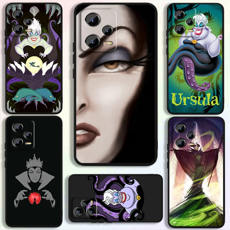 Maleficent Usula Disney For Xiaomi Redmi Note 13 12R 12 12S Turbo 11 11T 11S 10 10S Pro Plus 5G Black Back Phone Case