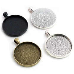 5pcs 30mm Inner Size Antique Silver Plated 3 Colors Classic Style Cabochon Base Setting Charms Pendant