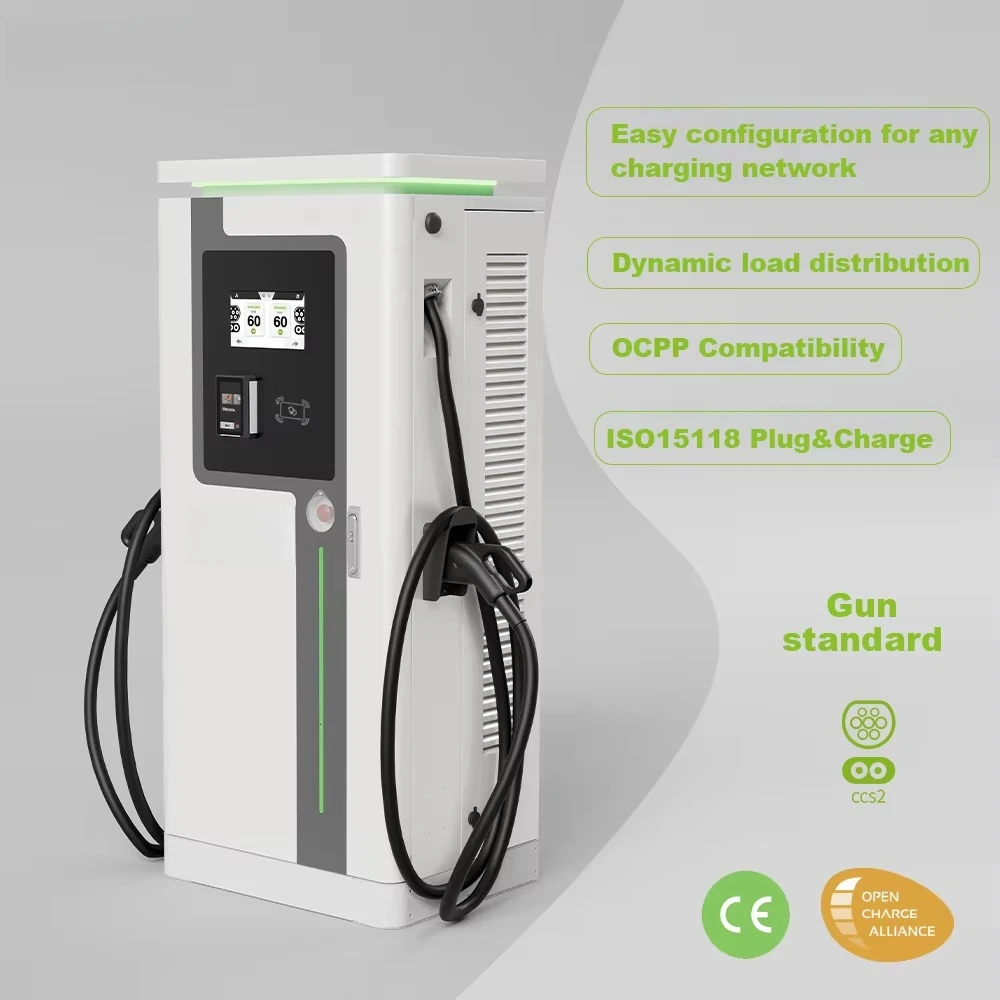 DC CCS2 120kW 380V Floor Standing EV Charger, IP54 RFID Outdoor, Tropical-Ready for Philippines